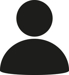 Person icon. Profile symbol. Silhouette style.