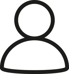 Person icon. Profile symbol. Linear style.