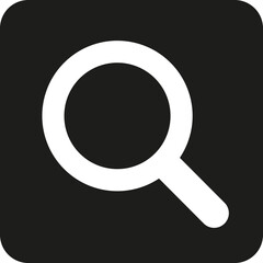 Magnifying glass icon. Zoom symbol. Silhouette style.