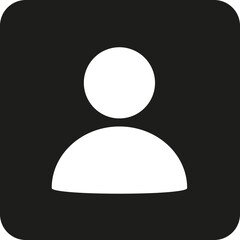 Person icon. Silhouette style. Profile symbol.