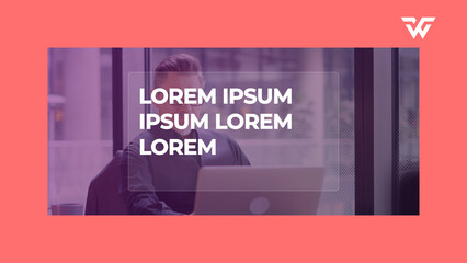 Glass Text Glitch Horizontal Slideshow 279
