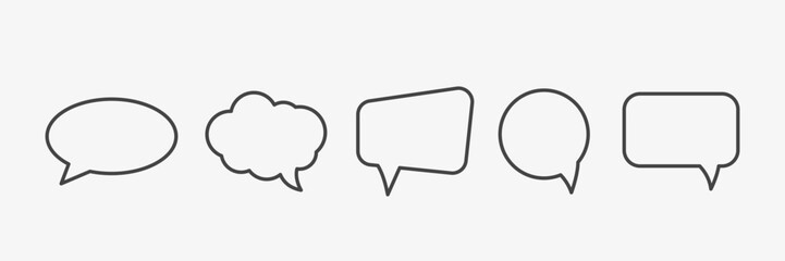 Empty Speak bubble. Cartoon chatting box, message text, dialog