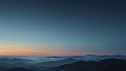 Obraz premium blue background seascape ocean sunrise clouds room for copy peaceful