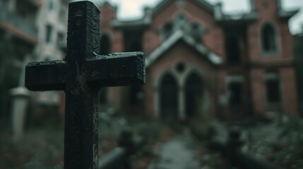 Old Building With Cross Front