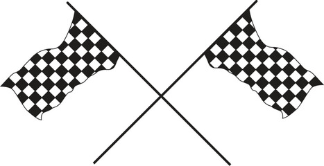 crossed checkered racing flags eps vector
