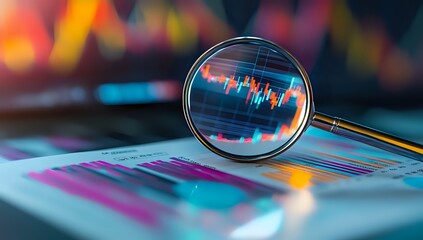 Analyzing Financial Charts with a Magnifying Glass for Investment Insights