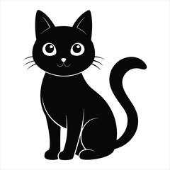 silhouette of a cat on a white background