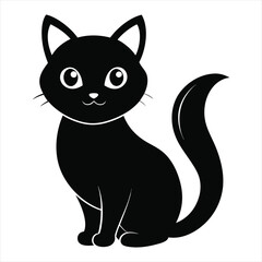 silhouette of a cat on a white background