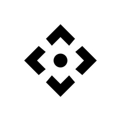 moving icon, displacement symbol. vector isolated on white background, simple and modern design.