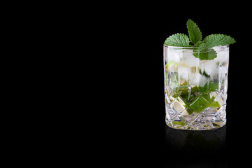 Mojito isolated on black