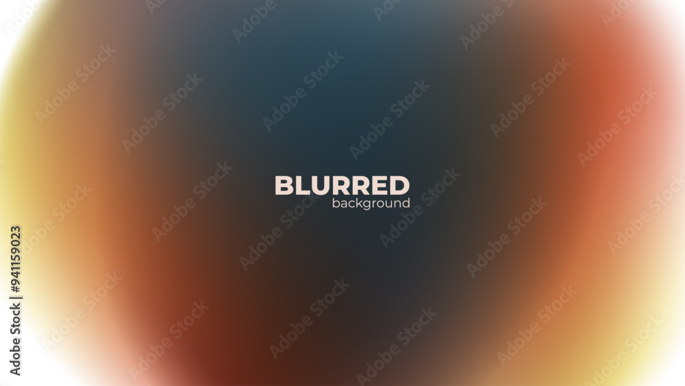 Poster Abstract blurred background with bright brown colored gradients for creative graphic design. Vector illustration.