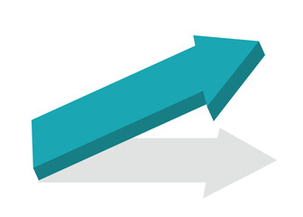 blue arrow 3D business graph going up represent profit