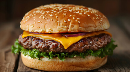 Artisanal Cheeseburger Countryside Farmhouse