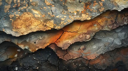 Landscape photography with leading lines, Fantasy, Earthy, Watercolor, Emphasizing compositional technique