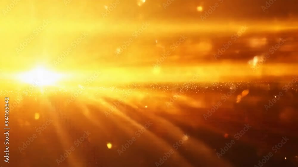 Poster abstract golden bokeh lights floating against a dark background
