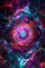 A symmetrical fractal pattern of interconnected stars, each glowing with an ethereal light, creating a mesmerizing and cosmic visual effect.