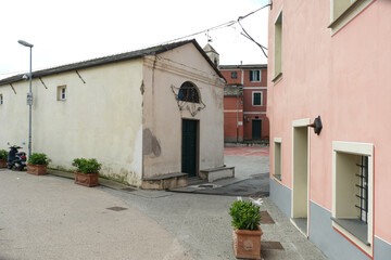 L'oratorio di San Rocco a Montaretto nel comune di Bonassola in provincia di La Spezia, Liguria, Italia.
