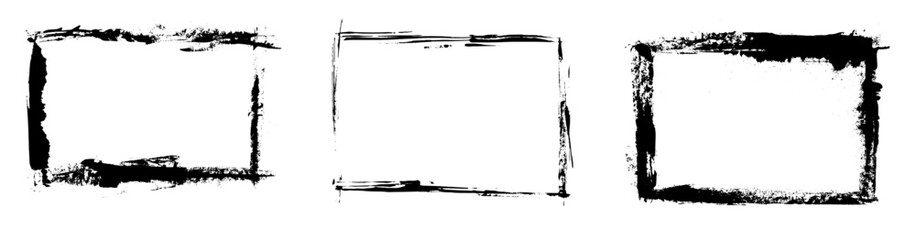 Grunge Frame Border Background Set