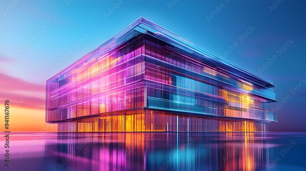 Poster digital twin technology optimizing energy usage and efficiency for sustainable architecture and cons