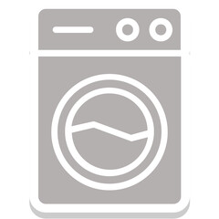 Washing Machine vector icon in sticker style 