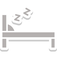 Sleeping vector icon in sticker style 