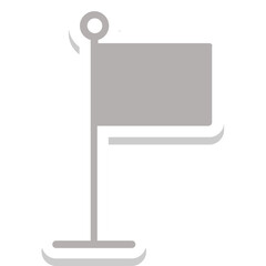 Fototapeta premium Flag vector icon in sticker style 