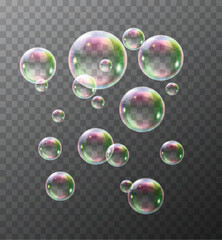 vector transparent bubbles ail balls blowing 