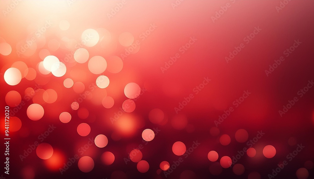Poster warm glow: red gradient with bokeh defocused light