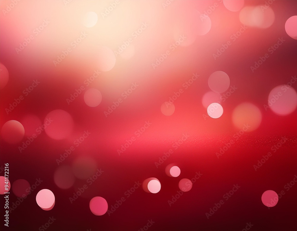 Poster soft red glow: abstract gradient with bokeh light effects