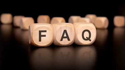 Colorful Wooden Blocks Featuring FAQ Letters Cater to Various Information Needs Effectively