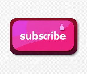 A subscribe button with a vibrant pink gradient background, featuring a simplistic user icon. This digital element is designed to attract clicks for online subscriptions.