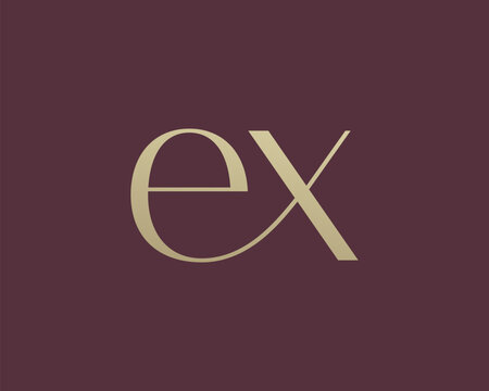 EX letter logo icon design. Classic style luxury initials monogram.