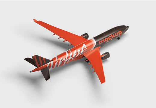 Airplane Mockup for Creative Design and Branding Projects