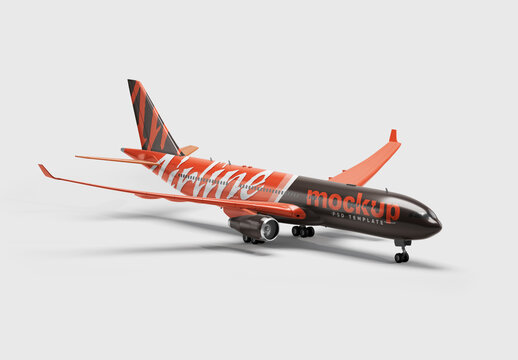 Airplane Mockup for Creative Design and Branding Projects
