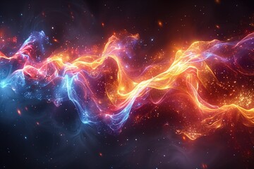 Fototapeta premium An artist's impression of a quantum internet, showing a network of interconnected quantum computers spanning the globe with light trails.