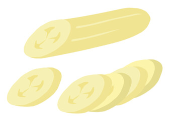 バナナのスライス イラスト6