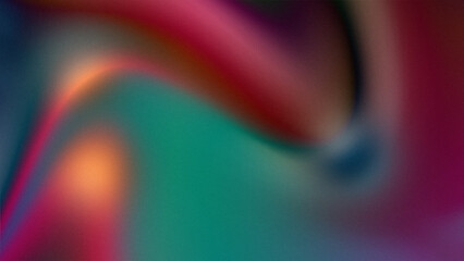 abstract fluid grain textured background with smooth dark green and red colors gradient with swirls and waves in retro vintage style