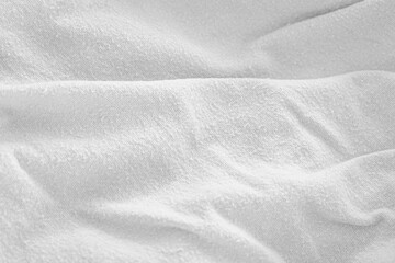 Old white cotton clothes fabric texture background. 