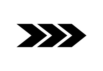 Arrow icon. Vector black right arrow icon.
