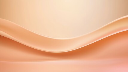 Gradient blend of peach and soft apricot with a warm golden glow, defocused into a gentle blur, providing a soft and inviting background for beauty products. Made with generative AI technology