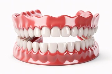 3D model of a healthy set of human teeth.
