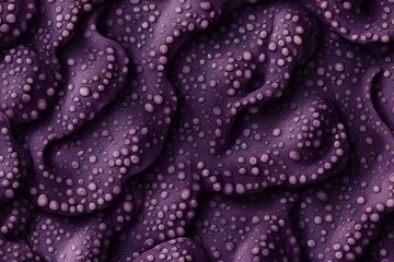 A realistic pattern of octopus skin with textured bumpy surfaces in dark purple tones, AI Generated