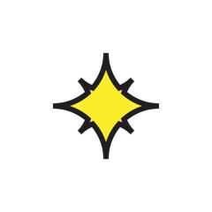 Sun light flat icon design, cartoon of light sun design illustration, isolated on white background. 