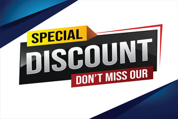 discount special offer poster dont miss out banner graphic design icon logo sign symbol social media website coupon

