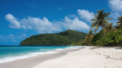beach with palm trees