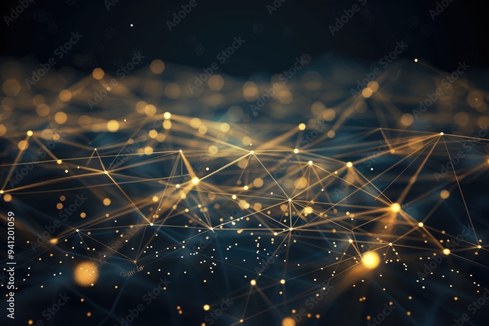 Poster close-up of intricate geometric patterns on a dark background