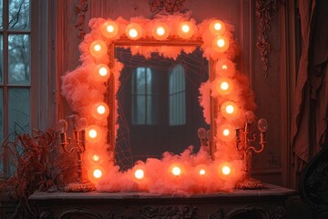 Hiowween lamp web on the eve of the holiday