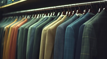Fototapeta premium Suits on rack