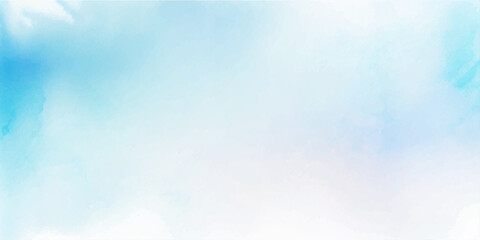 Abstract Sky blue Aquarelle paint paper textured canvas element, hand drawn watercolor illustration, painting soft blue textured on wet white paper, Light sky blue brush painted watercolor background.