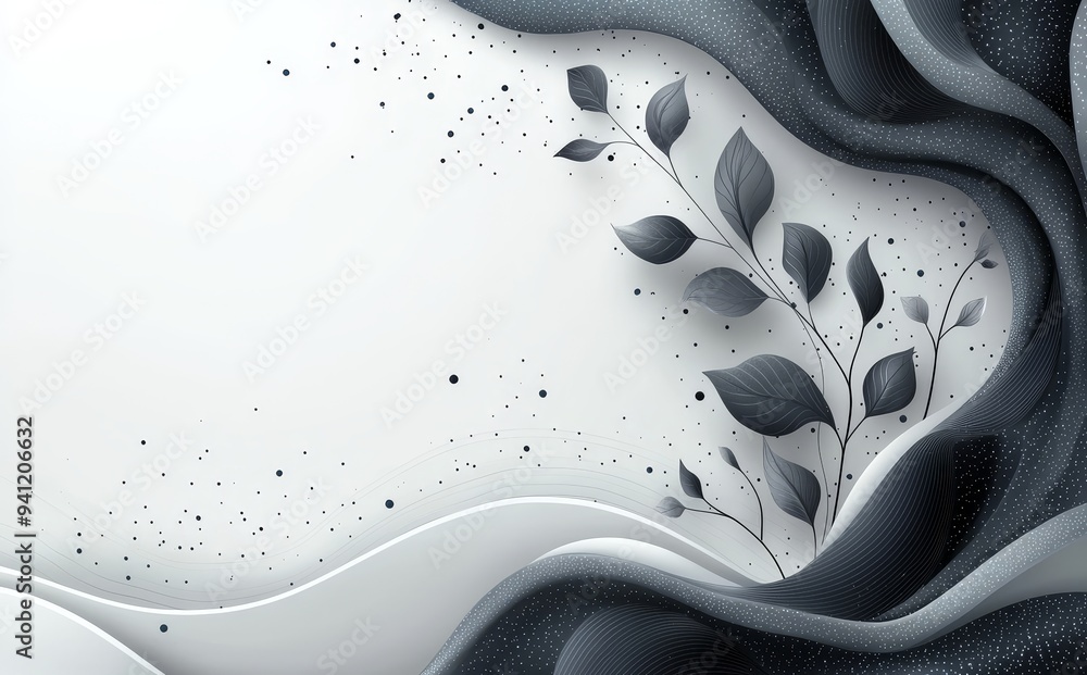 Aufkleber The background has an abstract light silver color and has a dynamic layer design.